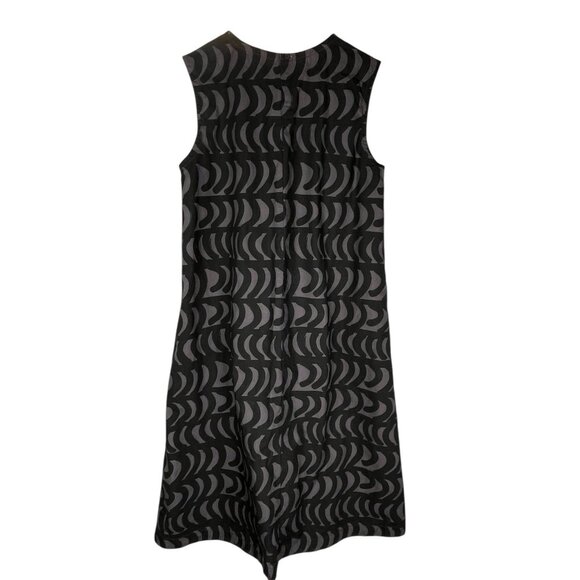 MARIMEKKO X UNIQLO Women's Black Gray Wavy Sleeveless A-Line Dress Small - Picture 6 of 6